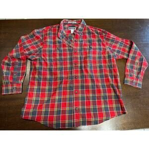 Duluth Trading Free Swingin Flannel Button Down Men XL Plaid Preppy Fall Hiking
